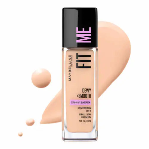 Maybelline Ny New Fit Me Dewy + Smooth Liquid Foundation Spf 23 - 112 Natural Ivory