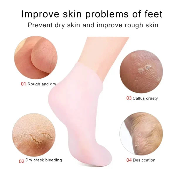 Silicone Moisturizing Socks Gel Heel Protect Socks
