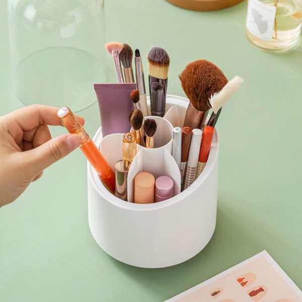 Rotating Dust-proof Makeup Brush Holder (Random Color)