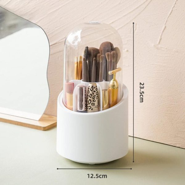 Rotating Dust-proof Makeup Brush Holder (Random Color)