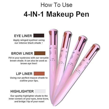4 In 1 Makeup Pen Waterproof Eyebrow Pencil