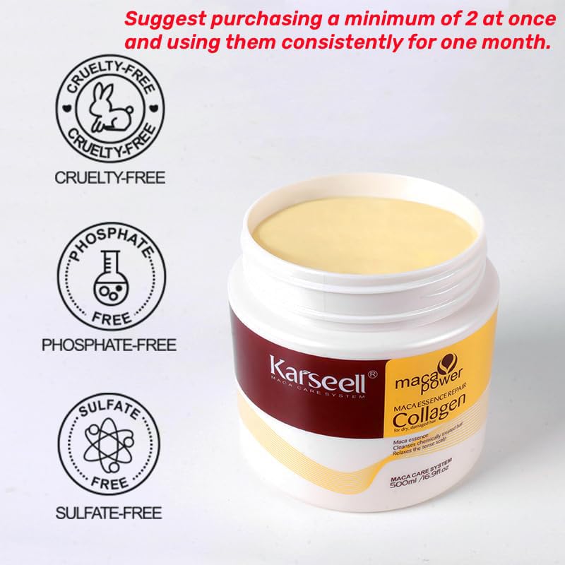 Karseell Nourishing Collagen Hair Treatment Mask for Dry & Damaged Hair - 500ml