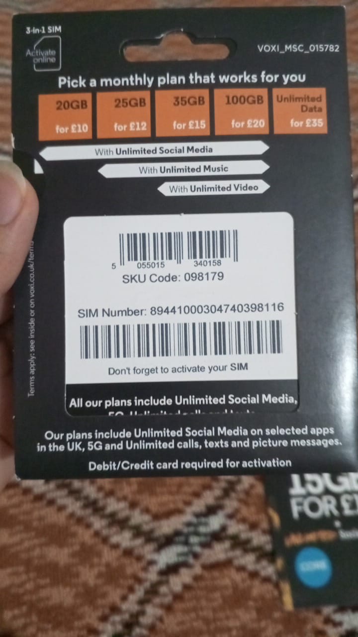 Lifetime guaranteed U.k sim for TikTok live, what'sap and other purposes