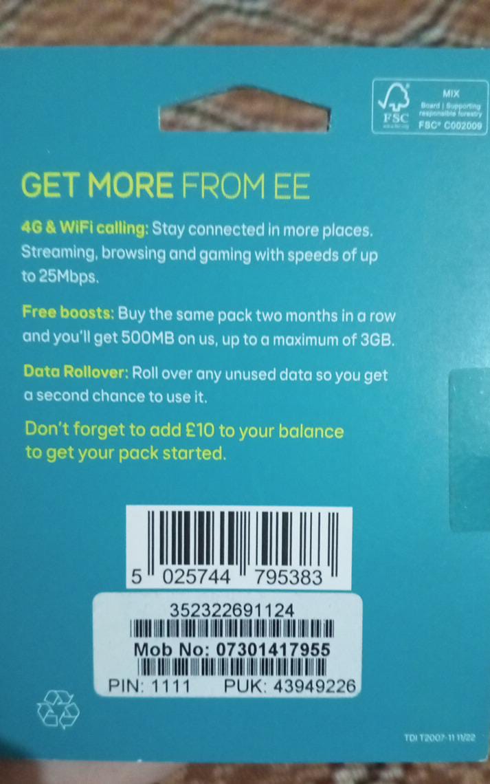 Lifetime guaranteed U.k sim for TikTok live, what'sap and other purposes