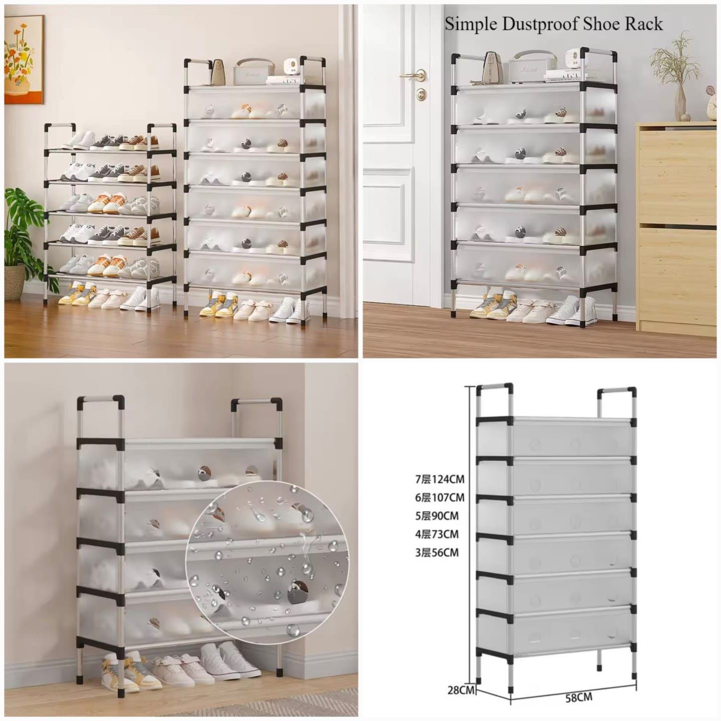 Dust-Proof Multi-Layer Shoe Rack (Premium Quality)