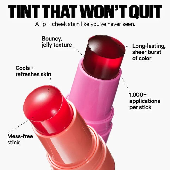 Water Jelly Lip Tint + Cheek Blush Stain